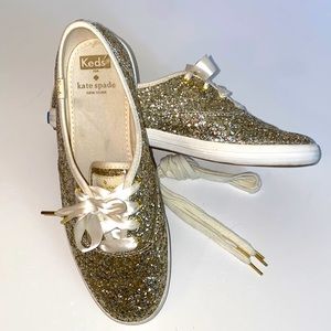 Keds for Kate Spade gold glitter shoes sz 8